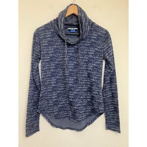 KAVU‎ Skylar Shirt Long Sleeve Cowl Neck Women's Size XS Nightshade Blue